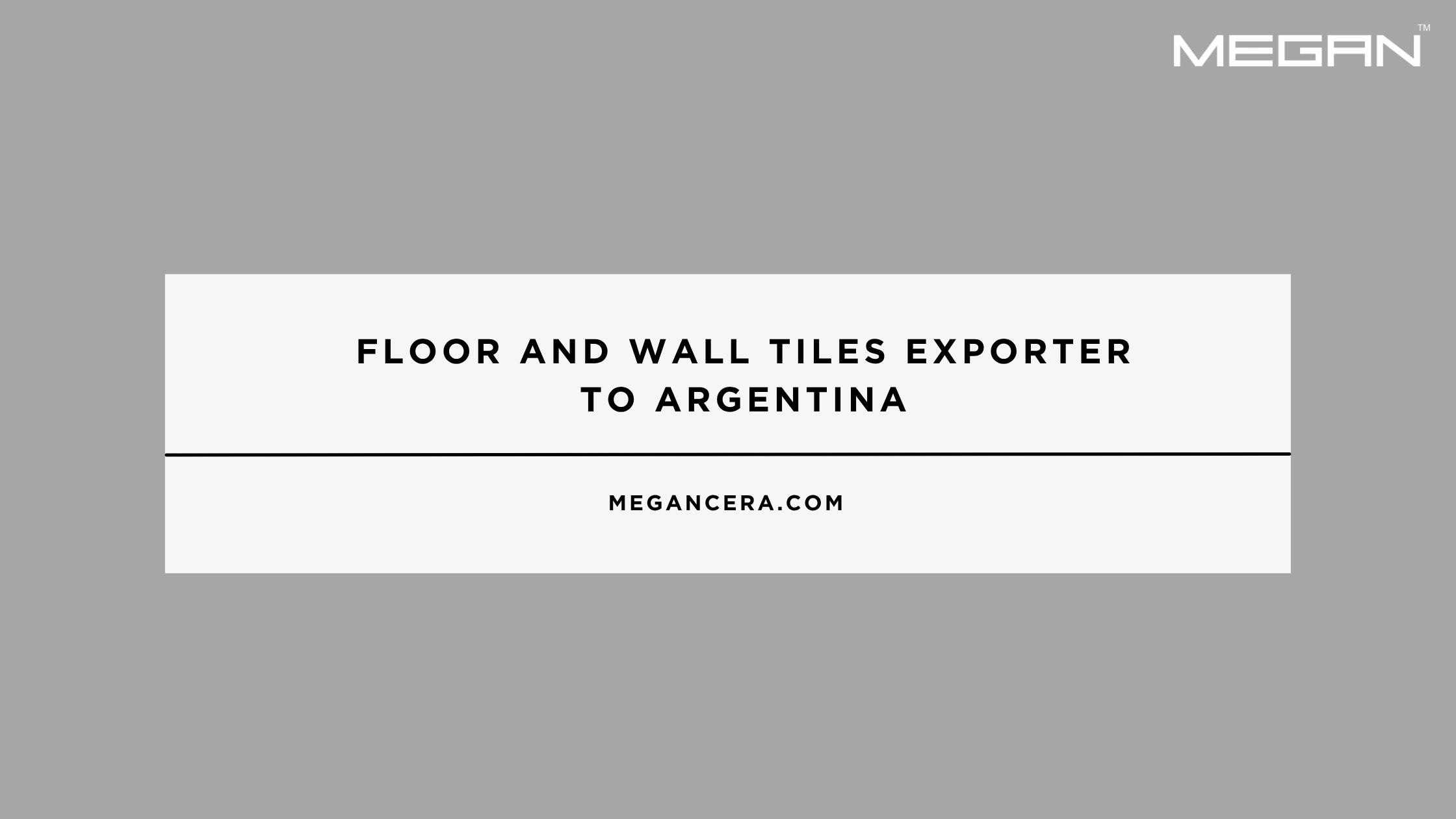 Floor and Wall Tiles Exporter to Argentina